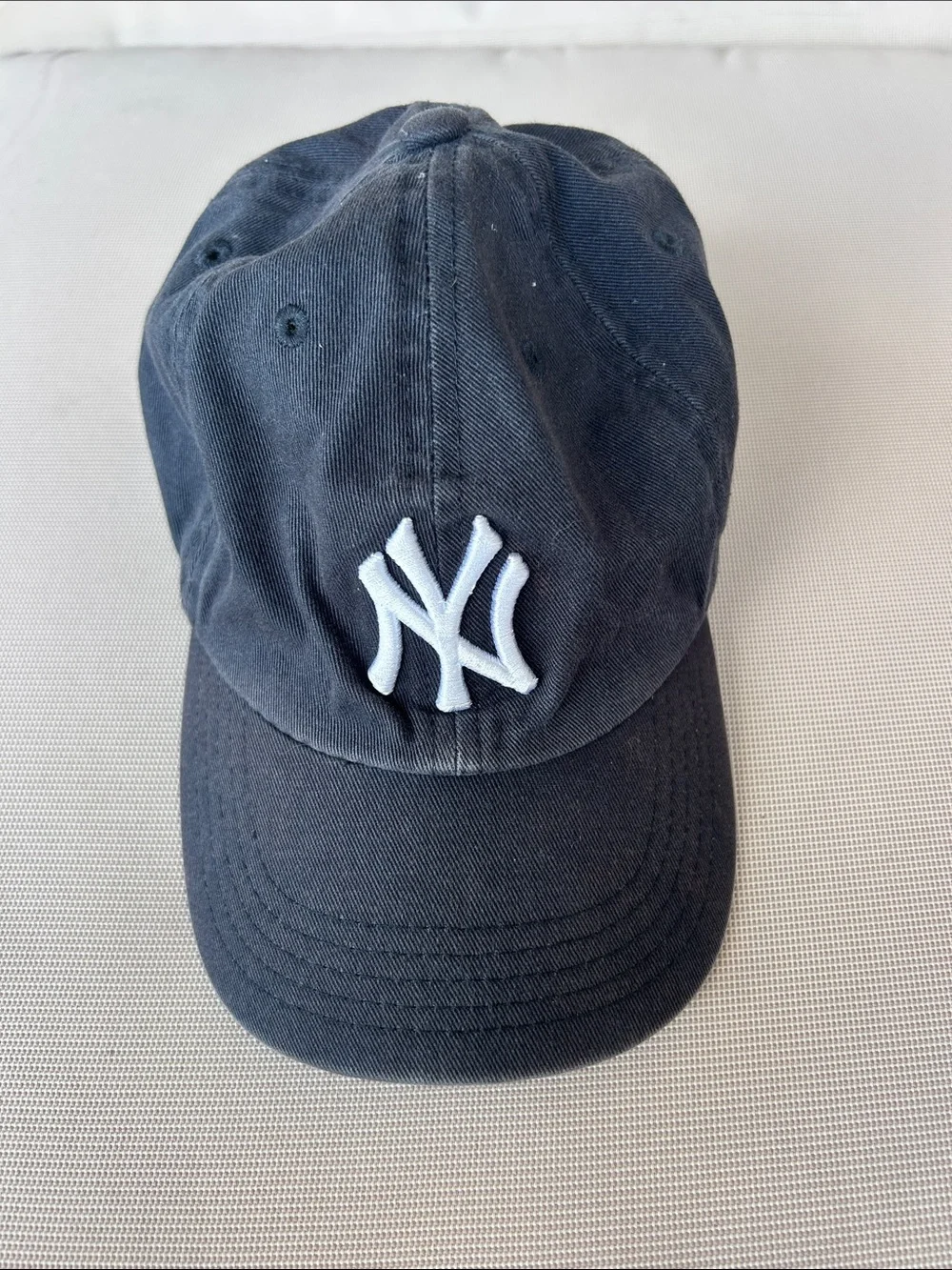 Kids Navy Baseball Cap with White NY Logo